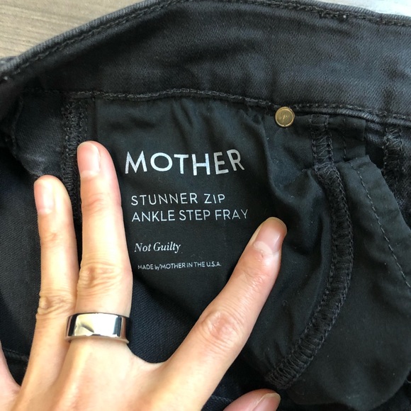 🚫SOLD🚫MOTHER Stunner Zip Ankle Step Fray Not Guilty Black Size 25 - Picture 8 of 14
